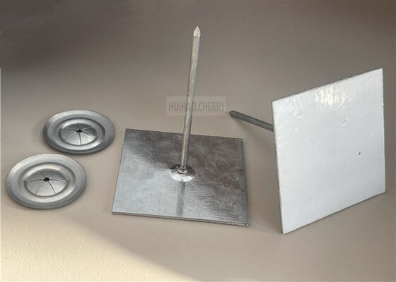 Zinc Plated Steel Wall Or Ceiling Insulation Pins And Washers (63mm Long) With Adhesive (Sticky) Base