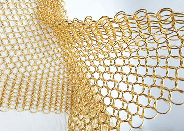divisore d'acciaio dei corridoi di Dexhibition della maglia dell'anello colorato oro del diametro 15mm OD di 1.5MM