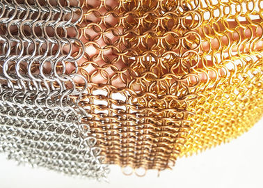 Maglia per le facciate, tenda di rame dell'anello del metallo dell'acciaio inossidabile dell'anello di Chainmail del metallo