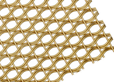 Maglia tessuta architettonica decorativa di colore d'ottone leggero per lo schermo Parition di Corridoio
