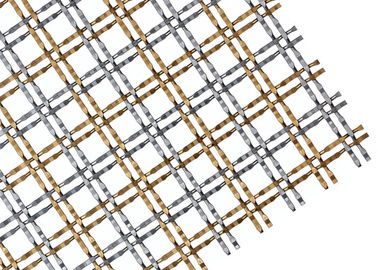 Tessuto architettonico del metallo della maglia per l'apertura di costruzione delle facciate 21.5mmx50mm