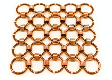 Drappi della maglia metallica/tenda d'ottone Conect della maglia dell'anello del cavo con il diametro del cerchio di 8mm