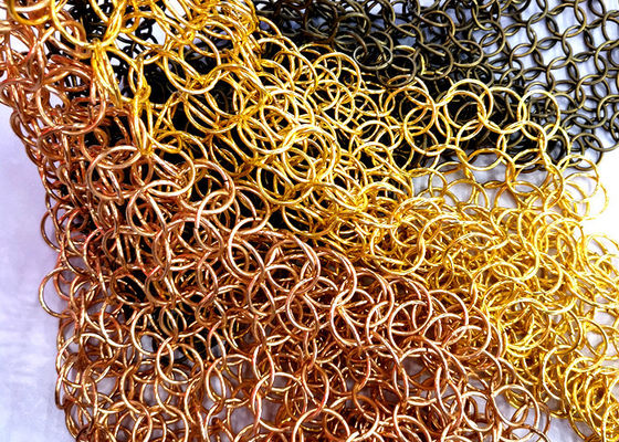 Acciaio inossidabile 304/316 Flat Wire Metal Ring Mesh con diametro di anello di 20 mm per trattamenti del soffitto