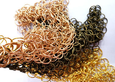 Drappi architettonici della maglia metallica di Chainmail per i rivestimenti murali, divisori