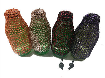 Borsa su misura della bottiglia di vino della maglia dell'anello del metallo dell'anello di Chainmail della lega di alluminio