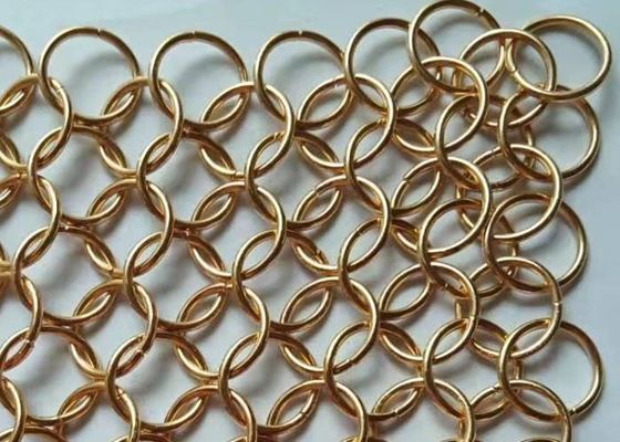 tenda rotonda Chainmail Ring Mesh della decorazione di 10mm Ring Chainmail Weave Stainless Steel