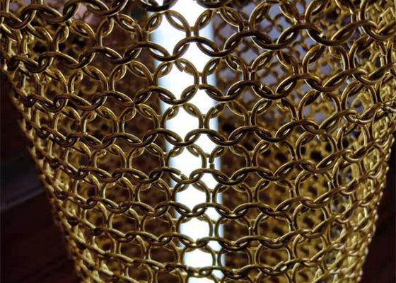 Drappi della bobina del metallo dell'anello 2.5mm di acciaio inossidabile Chainmail per paralume
