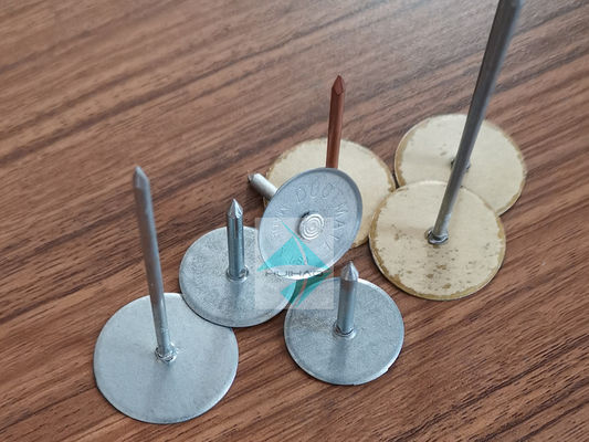 il metallo della canalizzazione di 12Gauge 38mm ha foggiato a coppa i perni capi della saldatura, chiodi della saldatura dell'isolamento della lana di roccia per il sistema di HAVC