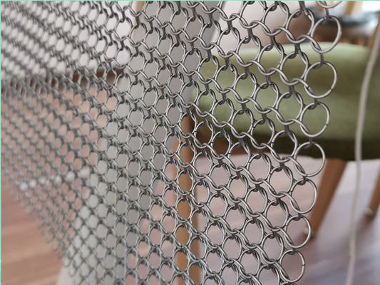 Acciaio inossidabile Ring Mesh Curtains, metallo Chainmail Mesh Drapery For Space Divider di trattamento di finestra