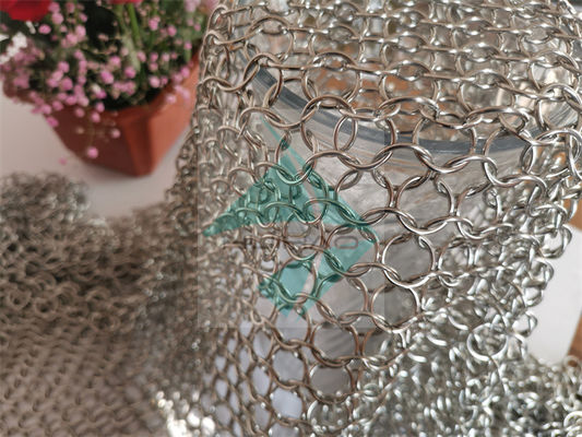 Saldatura di acciaio inossidabile che placca il diametro esterno del cavo 20mm di Ring Mesh Curtain 2mm