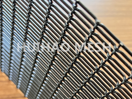 Il nero architettonico di acciaio inossidabile Mesh Metal Woven Wire Spray della facciata per il recinto decorativo