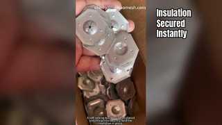 Perni e rondelle isolanti per fissare il pannello isolante alle pareti, soffitti, pavimenti